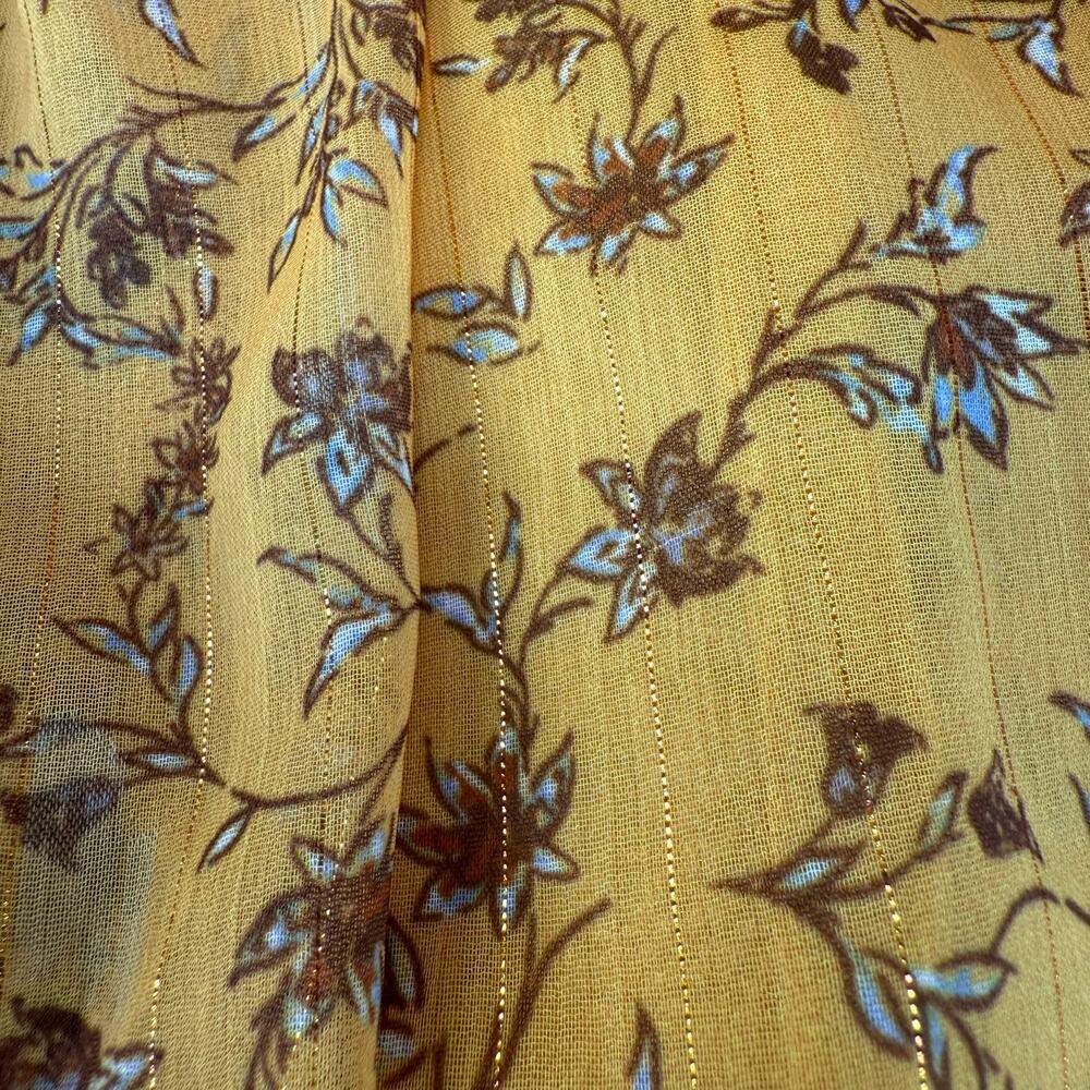 Lulus Halter Sundress Women's M Yellow Gold Metallic Mini Dress Adjustable NWT - Picture 7 of 10